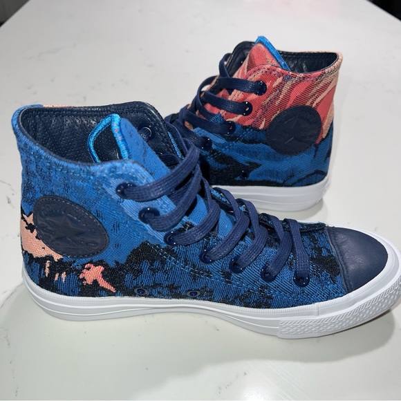 Converse Chuck Taylor All-Star II Medieval Blue High Tops Mountains/Sunrise - Picture 7 of 16